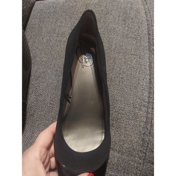 LifeStride Womens Parigi Glossy Black Heels Pumps Shoes 8M Y2K Party Suede - Picture 8 of 10